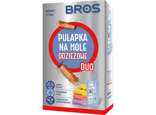 Pułapka na mole odzieżowe DUO +2 wkłady Bros