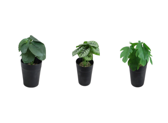 Kwiat sztuczny w doniczce 17 cm mix kolorów