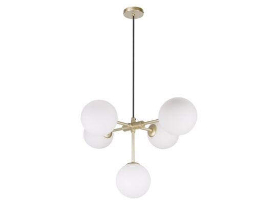 Lampa wisząca MATI 5 x 28 W G9 mosiądz