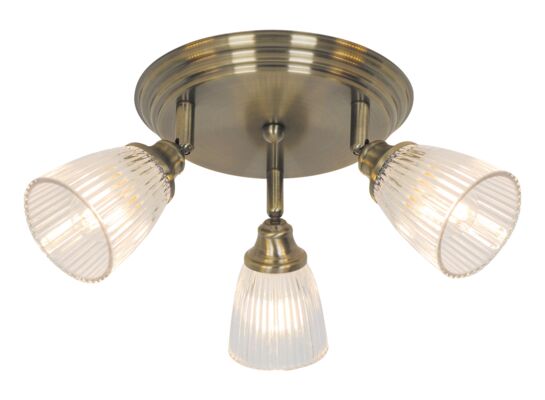 Lampa sufitowa Martha E14 3x40W brąz antyczny