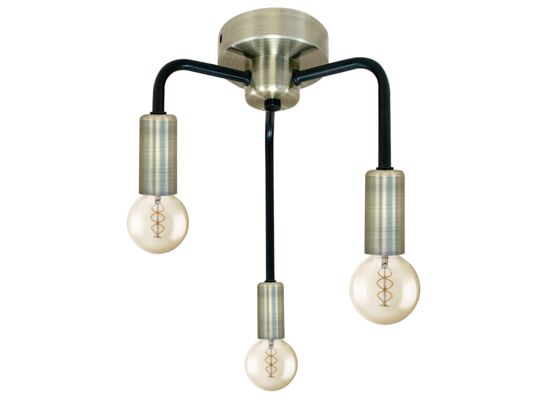 Lampa sufitowa SAGA 3 x 40 W E14 złoty mat-czarny