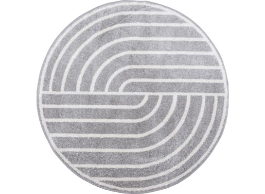 Dywan Lotto 100 cm koło szaro-biały