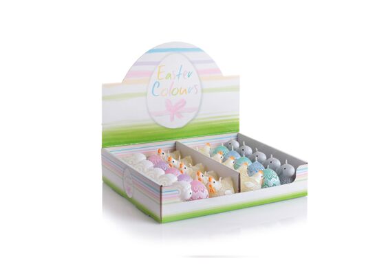Świeca w szkle Easter Colours 5 x 4,5 cm mix kolorów