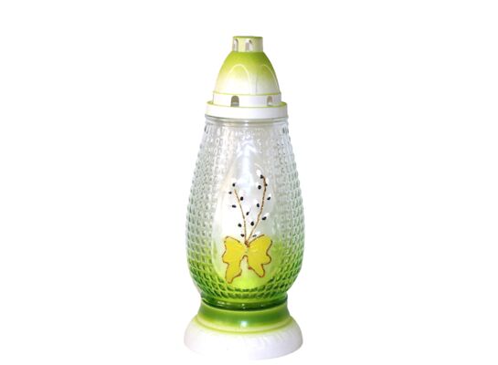 Znicz szklany 27 cm Z-94 zielony