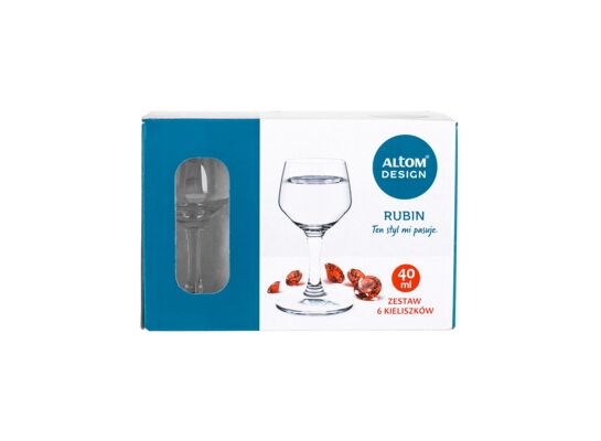 Kieliszki do wódki Rubin 40 ml 6 szt.