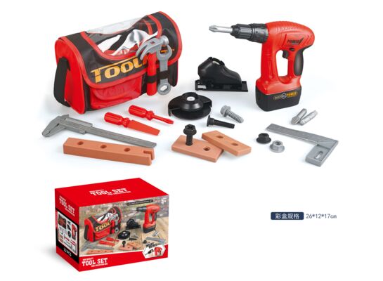 Zestaw zabawkowych narzędzi w torbie 22 elementy