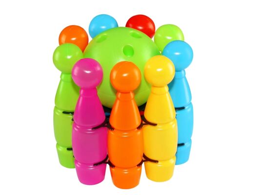 Zestaw do gry w kręgle 9 kręgli o wys. 26 cm + kula