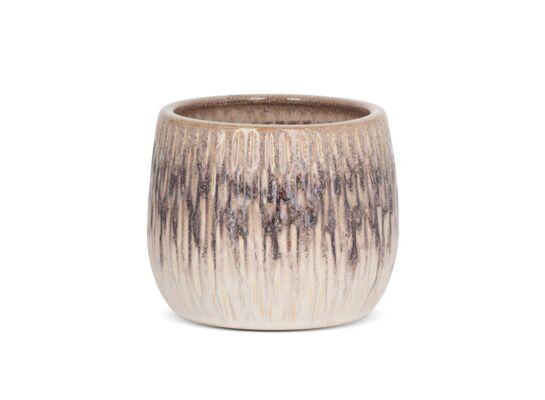 Osłonka dekoracyjna ROSINA/02 14 x 14 x 12 cm kremowo-brązowy