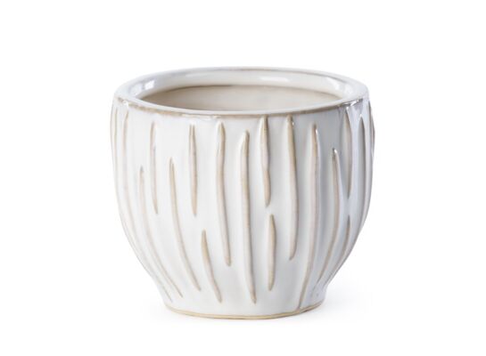 Doniczka ceramiczna ABA/01 10 x 10 x 8 cm kremowo-beżowy