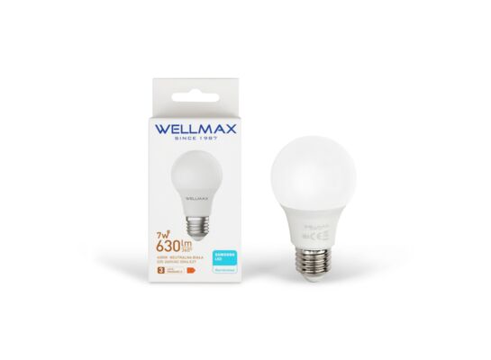 Żarówka LED E27 7 W 630 lm barwa neutralna Wellmax
