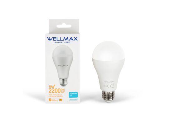 Żarówka tradycyjna LED E27 18 W barwa ciepła Wellmax