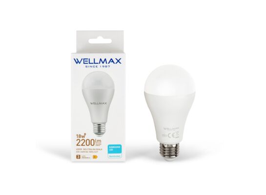 Żarówka tradycyjna LED E27 18 W barwa neutralna Wellmax