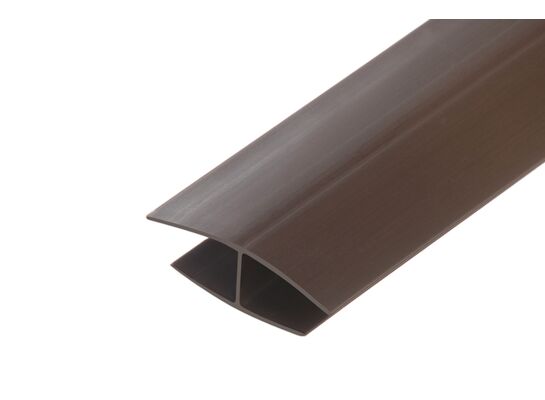 Listwa łącząca H do paneli ściennych PVC 3 m brązowa Cezar