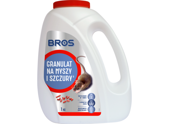 Granulat na myszy i szczury profesjonalny 1 kg BROS