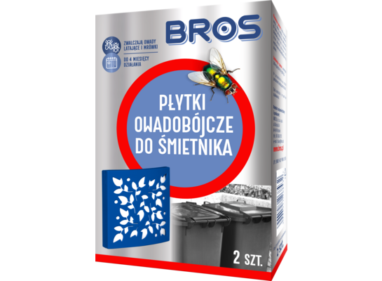 Płytki owadobójcze do śmietnika 2 sztuki Bros