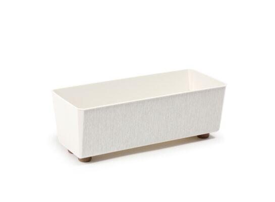 Skrzynka Saga textil 37,5 x 17 cm kremowy