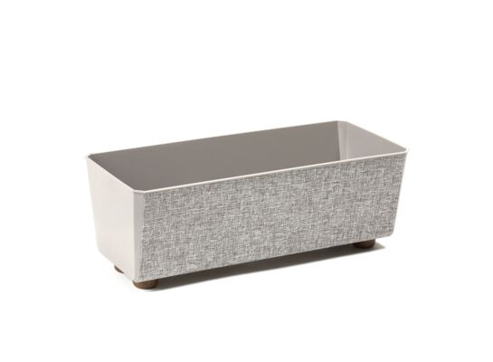 Skrzynka Saga textil 37,5 x 17 cm taupe