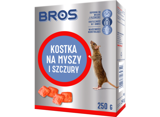 Kostka na myszy i szczury 250 g Bros
