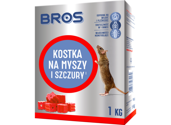 Kostka na myszy i szczury 1 kg Bros
