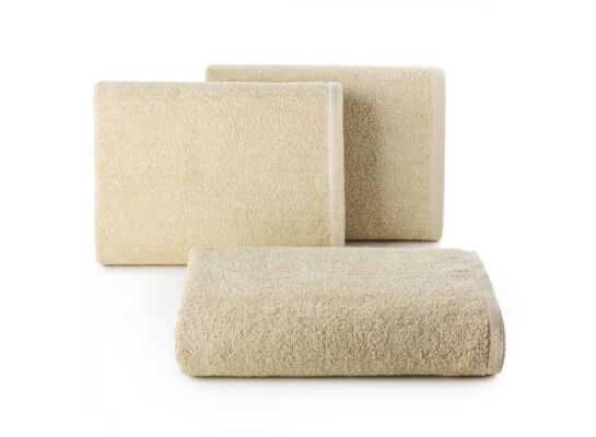 Ręcznik kąpielowy gładki 50 x 90 cm beżowy