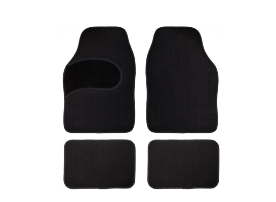 Dywaniki uniwersalne welurowe czarne SENA