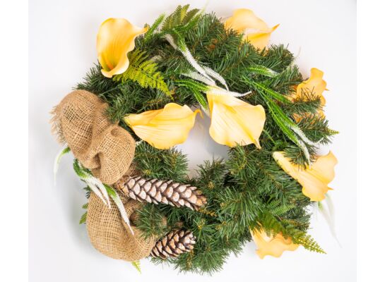 Wieniec dekorowany kalie