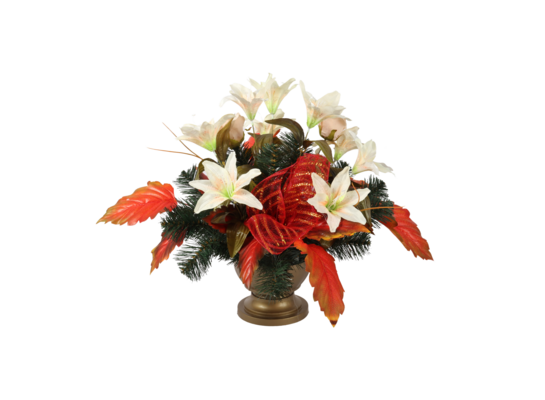 Stroik dekorowany w misie lilie