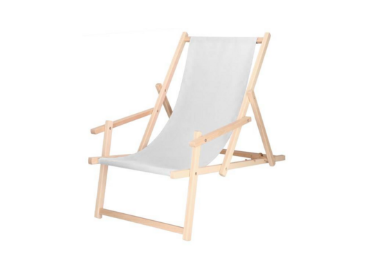 Leżak z podłokietnikiem regulowany szary