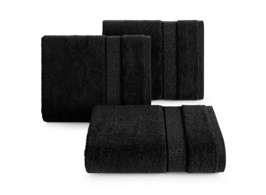 Ręcznik bawełniany Liana 70 x 140 cm czarny