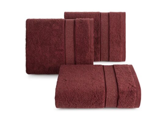 Ręcznik bawełniany Liana 50 x 90 cm bordowy