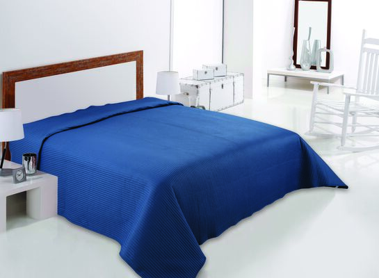 Narzuta STRIPES niebieska 170 x 210 cm BBK