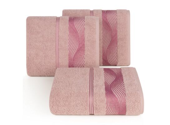 Ręcznik kąpielowy Sylwia 50 x 90 cm pudrowy