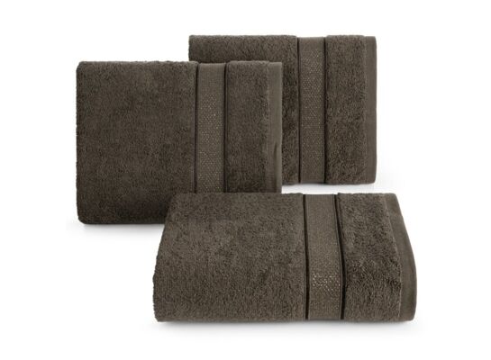 Ręcznik bawełniany Liana 50 x 90 cm ciemnobrązowy