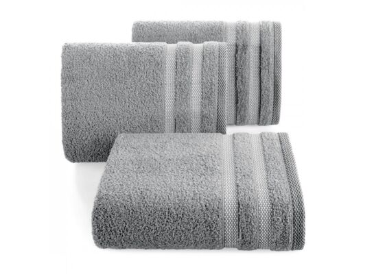 Ręcznik kąpielowy Riki 50 x 90 cm stalowy