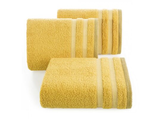 Ręcznik kąpielowy Riki 50 x 90 cm musztardowy