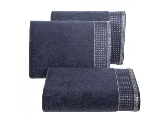 Ręcznik frotte Luna 30 x 50 cm granatowy