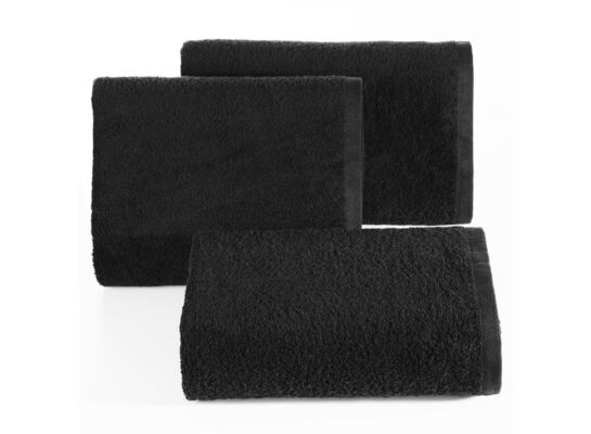 Ręcznik kąpielowy gładki 70 x 140 cm czarny