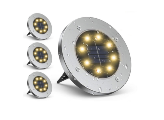 Zestaw 4 sztuk lamp solarnych wbijanych LED SMD