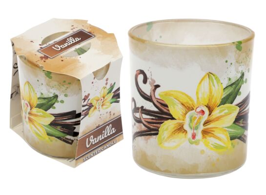 Świeca w szklance powlekana Verona 1322 wanilia