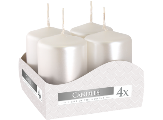 Świeca wotywna 3,8 x 6 cm 4 szt. biała