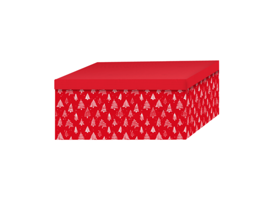 Pudło dekoracyjne choinka 2 szt. 15,6 l czerwono-białe