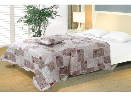 Narzuta PATCHWORK LOVE brąz 200 x 220 cm BBK