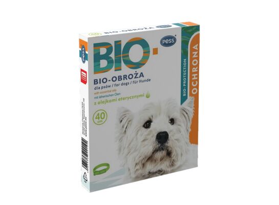 Obroża BIO z naturalnymi olejkami dla psów 40 cm zielona PESS