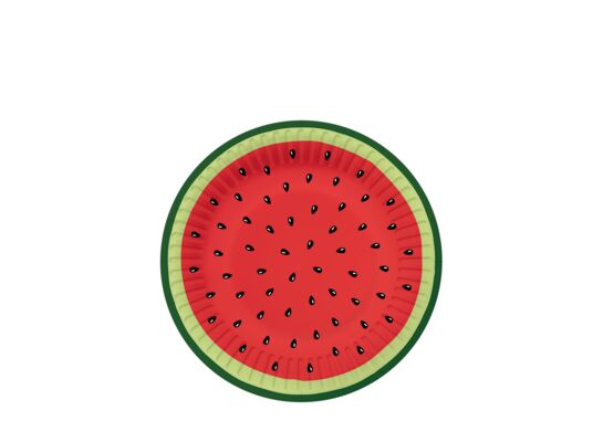 Talerze papierowe okrągłe 18 cm Watermelon Eco 10 szt.