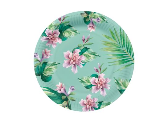 Talerze papierowe okrągłe 23 cm Exotic Chameleon 10 szt.