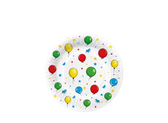 Talerz papierowy Balloons 18 cm 10 szt.