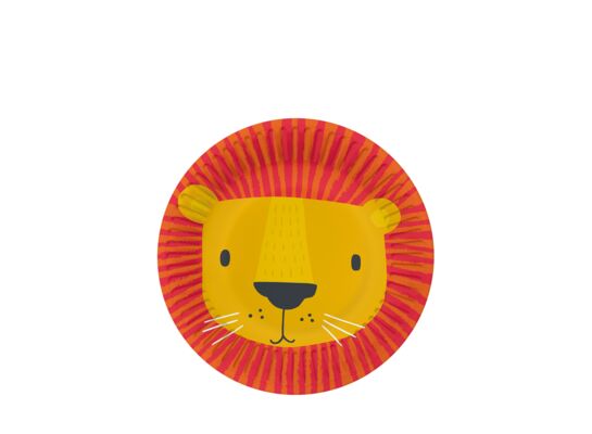 Talerze papierowe okrągłe 18 cm Lion Mask Eco 10 szt.