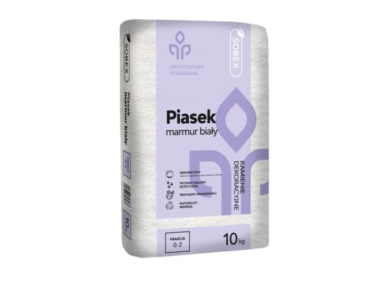 Piasek marmur biały 10 kg (0-2) Sobex