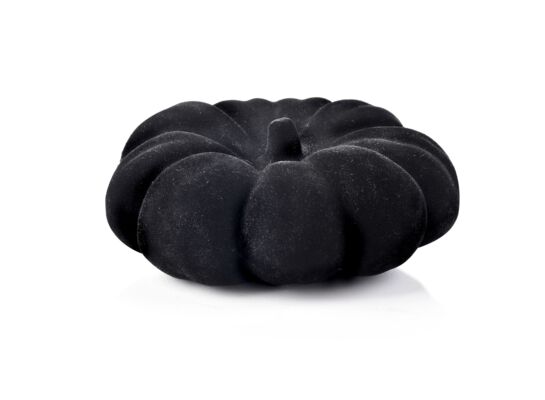 Figurka ceramiczna dynia welur czarny HTC9335 18 x 18 x 7 cm czarna