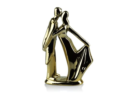Figurka ceramiczna MIA para złota 5 x 12 x 17,5 cm